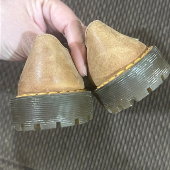 Vtg Dr Martens Oxford Shoes Youth Size 11 Brown Leather Made in England Lace - Picture 7 of 7